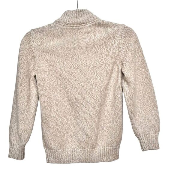 Carter’s Boys Kids Long Sleeve 1/4 Zip Knit Pullover Tan Sweater. 4. 4T. - Picture 4 of 6